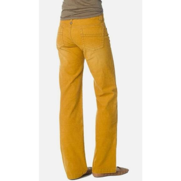 Prana Women’s Canyon Cord Pant Corduroy Cotton Mustard Yellow Size 4 - Picture 1 of 5